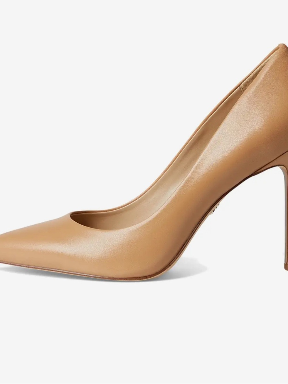 Sam Edelman Pointed Toe Stiletto Pumps in Tan - Picture 3 of 5